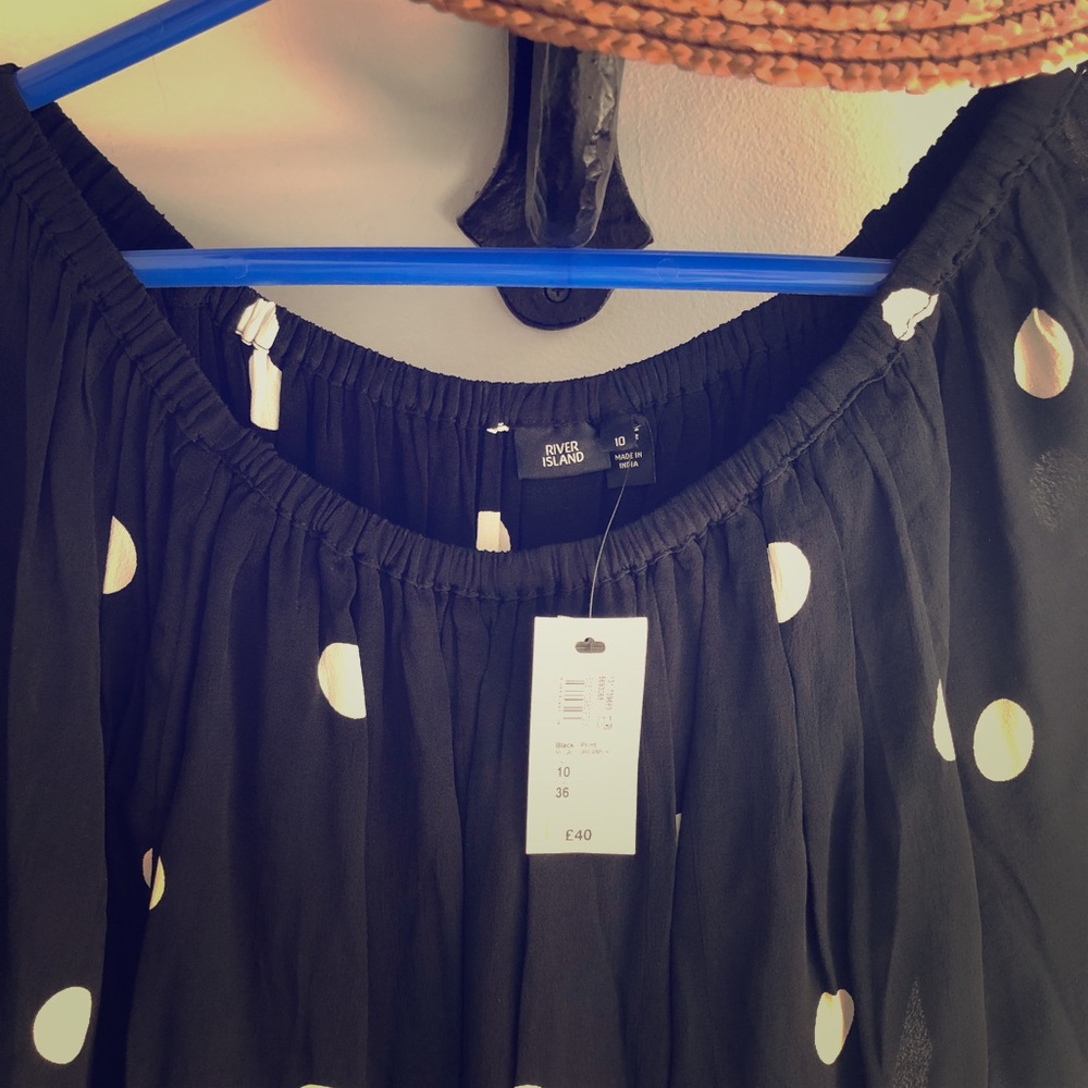 River Island Polka Dot Jumpsuit NWT
